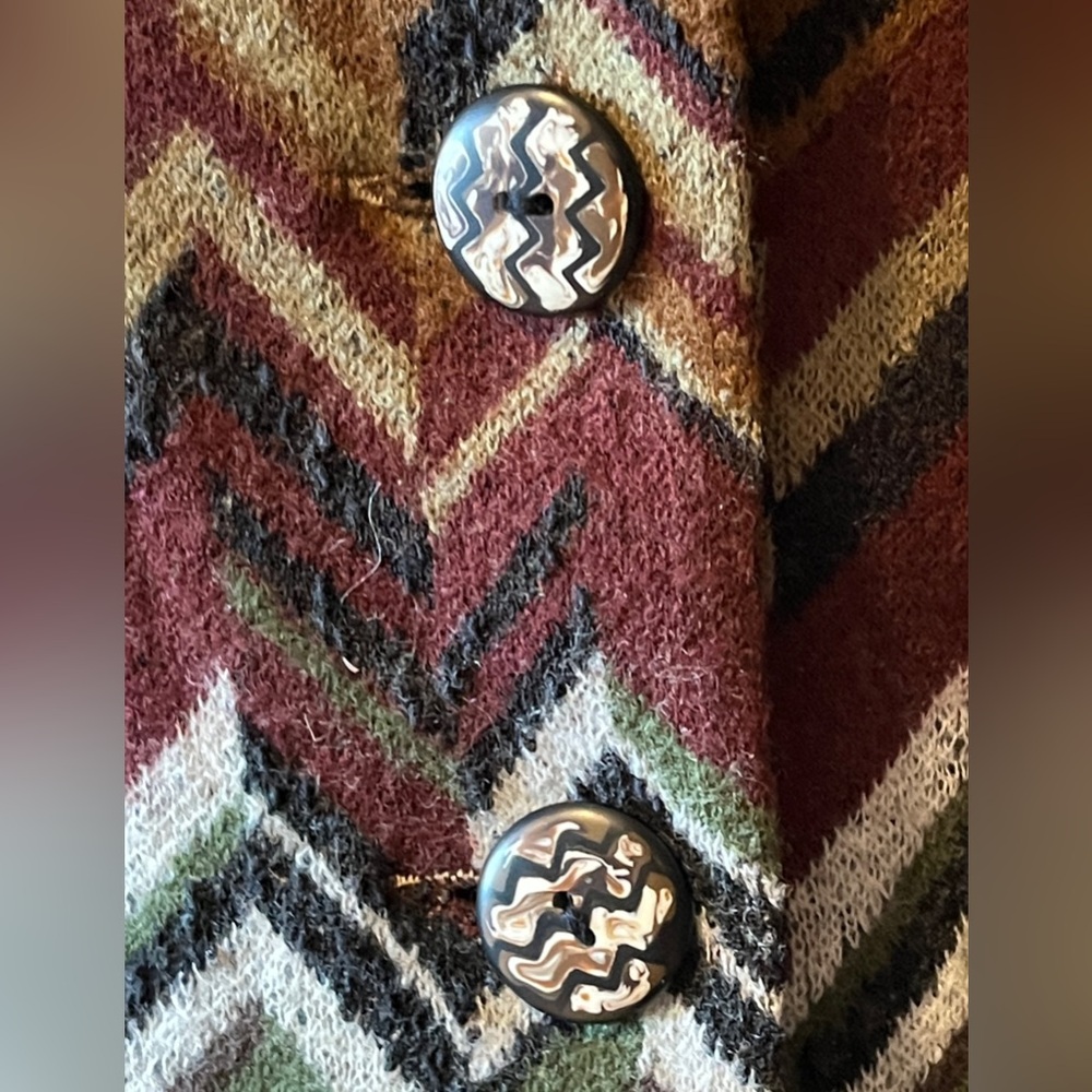 Missoni 3/4 length jacket. zigzag pattern, 90% Laine wool, 10% nylon. Medium. - Picture 5 of 8
